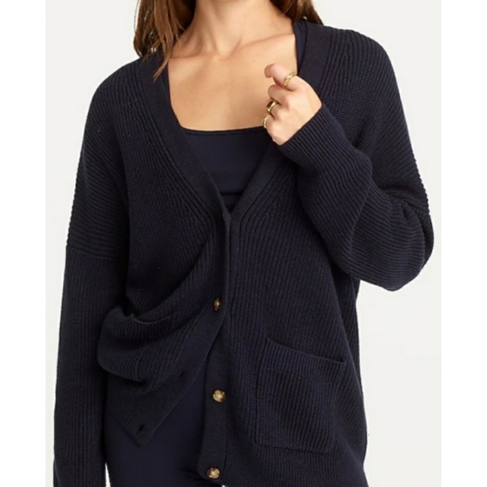 J.Crew V-neck cotton-cashmere cardigan sweater
